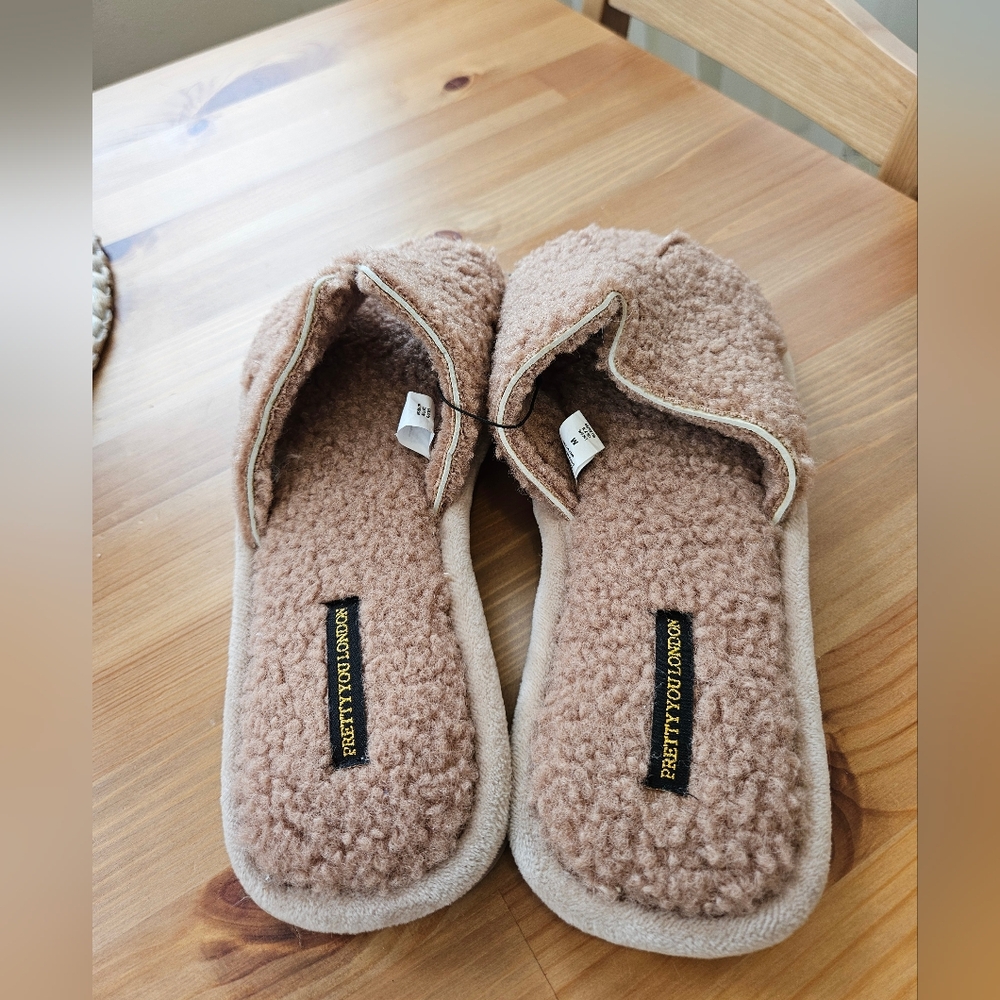 Pretty You London Slippers Hermes Design New! Size 8-9 - Picture 2 of 6
